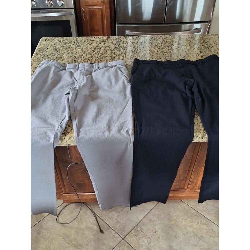 Tommy Hilfiger (2) Chino Pants Gray & Navy Szs 38"W 30" L